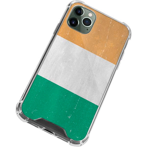 Ivory Coast Flag Distressed iPhone 12 Pro Max Clear Case